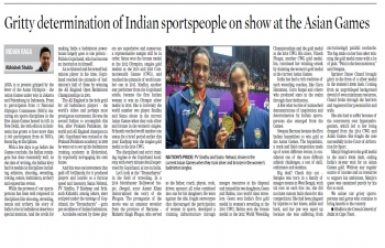 Consul General Abhishek Shukla writes in Cape Times of Aug 31 about the accomplishments of Indian sportspersons and the ‘Dronacharyas’ (teachers) in the 18th Asian Games in Indonesia.